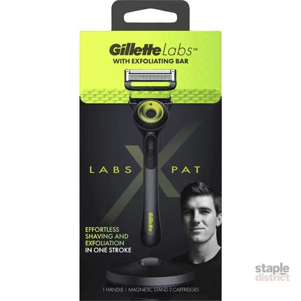 Gillette P Cummins Labs Razor Handle  +2 Cartridges & Magnetic Stand-2050059012375973888