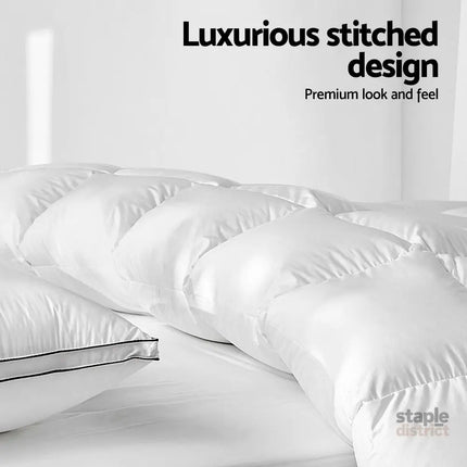 Giselle Bedding 500GSM Duck Down Feather Quilt King - Home & Garden > Bedding > Quilts & Duvets