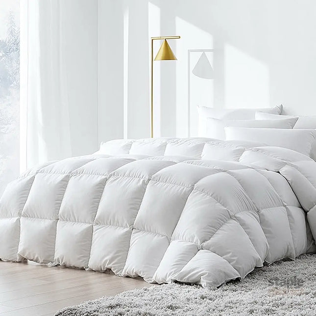 Giselle Bedding 500GSM Duck Down Feather Quilt Queen - Home & Garden > Bedding > Quilts & Duvets
