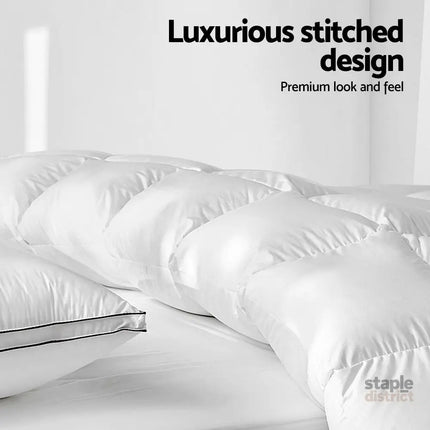 Giselle Bedding 500GSM Duck Down Feather Quilt Queen - Home & Garden > Bedding > Quilts & Duvets