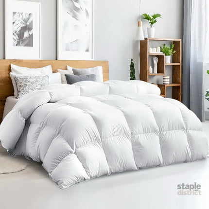 Giselle Bedding 500GSM Goose Down Feather Quilt King - Home & Garden > Bedding > Quilts & Duvets