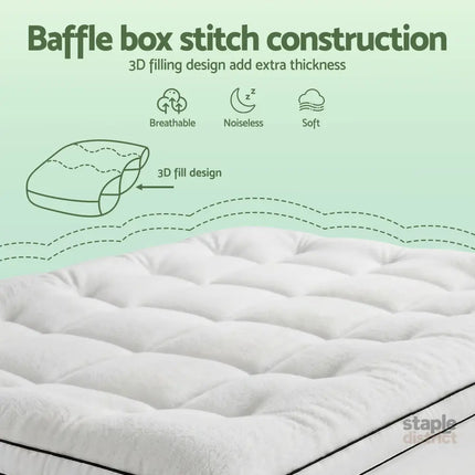 Giselle Bedding Double Mattress Topper 5cm Coral Fleece - Furniture > Mattresses > Mattress Toppers
