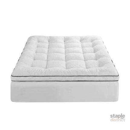 Giselle Bedding Double Mattress Topper 5cm Coral Fleece - Furniture > Mattresses > Mattress Toppers