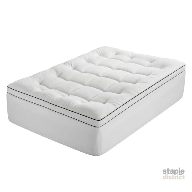 Giselle Bedding Double Mattress Topper 5cm Coral Fleece - Furniture > Mattresses > Mattress Toppers
