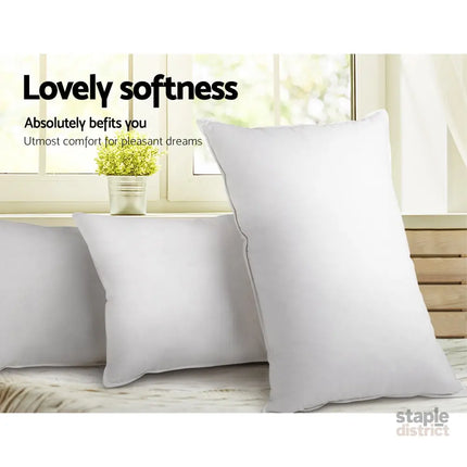 Giselle Bedding Duck Feather Down Pillow Twin Pack - Home & Garden > Bedding > Pillows