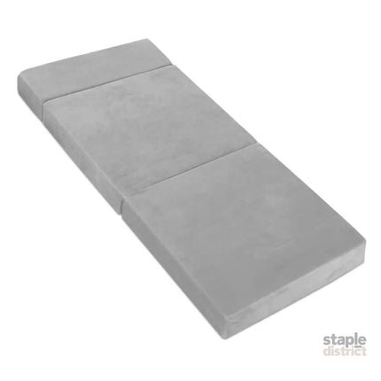 Giselle Bedding Foldable Mattress Folding Foam Bed Mat Light Grey - Furniture > Mattresses > Queen Mattress
