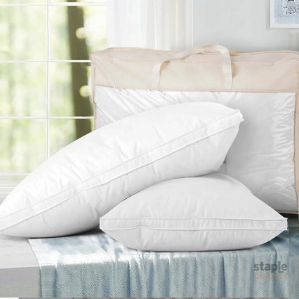 Giselle Bedding Goose Feather Down Pillow Luxury Twin Pack - Home & Garden > Bedding > Pillows