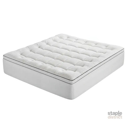 Giselle Bedding King Mattress Topper 5cm Coral Fleece - Furniture > Mattresses > Mattress Toppers