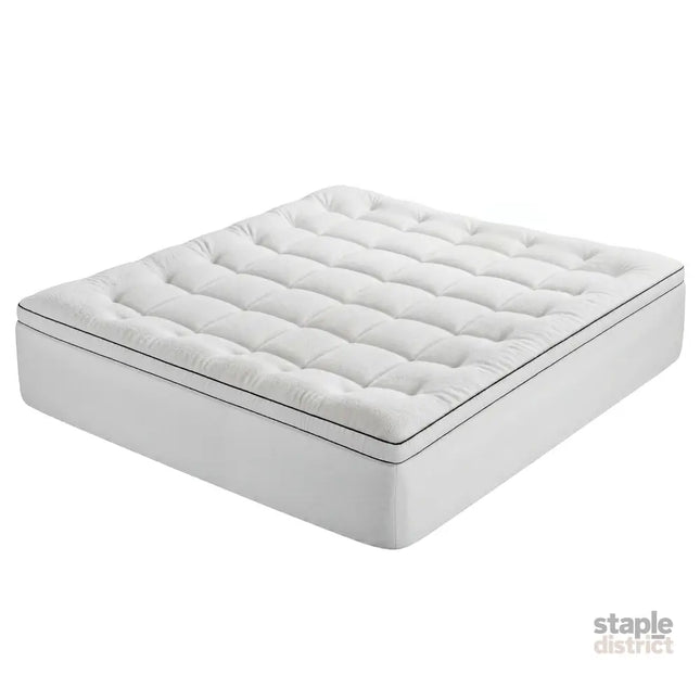Giselle Bedding King Mattress Topper 5cm Coral Fleece - Furniture > Mattresses > Mattress Toppers