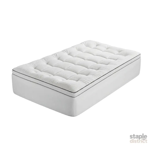 Giselle Bedding King Single Mattress Topper 5cm Coral Fleece - Furniture > Mattresses > Mattress Toppers