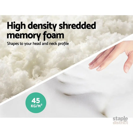 Giselle Bedding Memory Foam Pillow 13cm Thick Twin Pack - Home & Garden > Bedding > Pillows