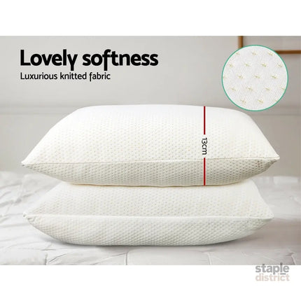 Giselle Bedding Memory Foam Pillow 13cm Thick Twin Pack - Home & Garden > Bedding > Pillows