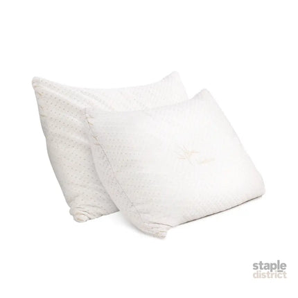 Giselle Bedding Memory Foam Pillow Bamboo Cover Twin Pack - Home & Garden > Bedding > Pillows