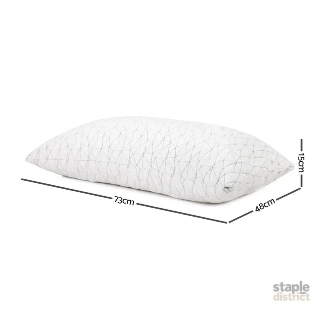 Giselle Bedding Memory Foam Pillow Single Size Twin Pack - Home & Garden > Bedding > Pillows
