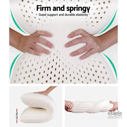 Giselle Bedding Natural Latex Pillow Classic Twin Pack - Home & Garden > Bedding > Pillows