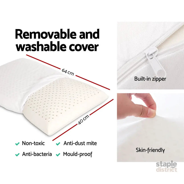 Giselle Bedding Natural Latex Pillow Classic Twin Pack - Home & Garden > Bedding > Pillows