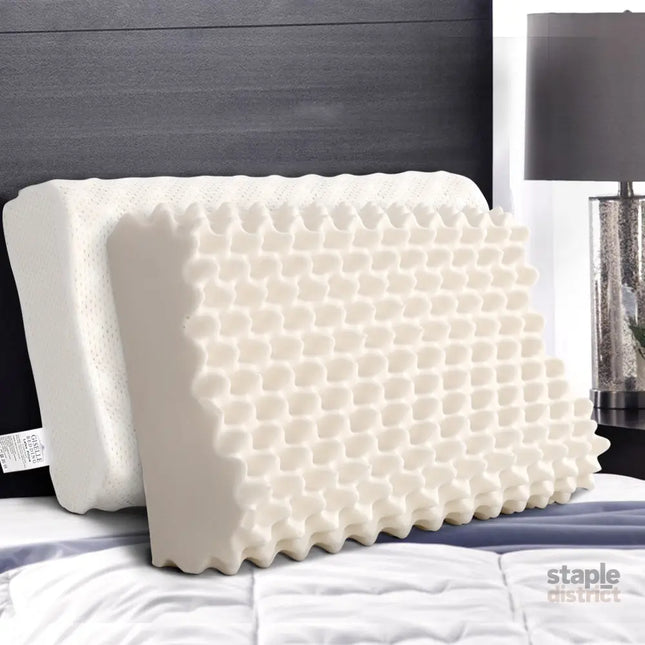 Giselle Bedding Natural Latex Pillow Twin Pack - Home & Garden > Bedding > Pillows