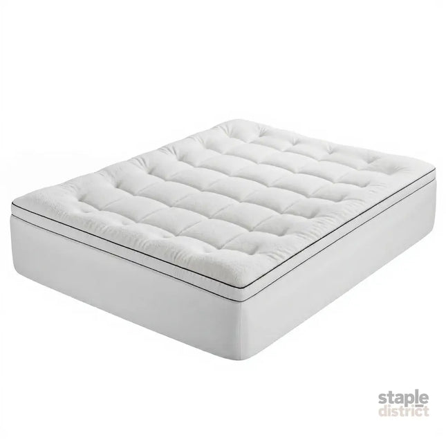 Giselle Bedding Queen Mattress Topper 5cm Coral Fleece - Furniture > Mattresses > Mattress Toppers