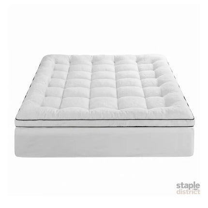 Giselle Bedding Queen Mattress Topper 5cm Coral Fleece - Furniture > Mattresses > Mattress Toppers