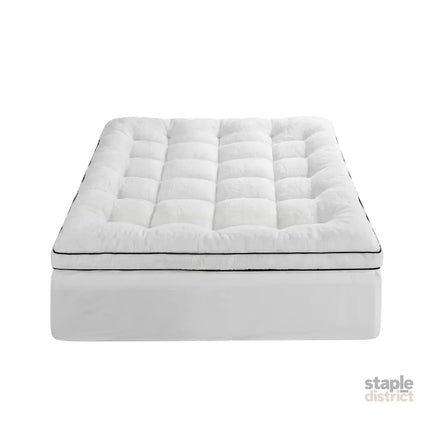Giselle Bedding Single Mattress Topper 5cm Coral Fleece - Furniture > Mattresses > Mattress Toppers