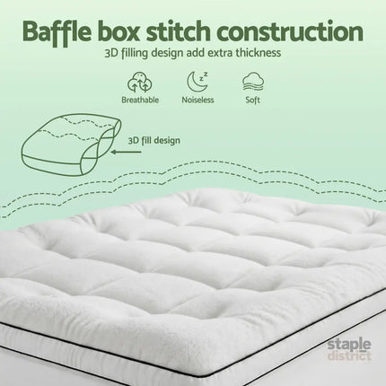 Giselle Bedding Single Mattress Topper 5cm Coral Fleece - Furniture > Mattresses > Mattress Toppers