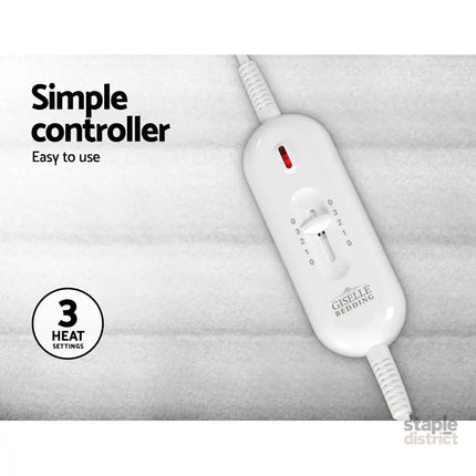 Giselle Bedding Single Size Electric Blanket Polyester - Home & Garden > Bedding > Blankets & Throws