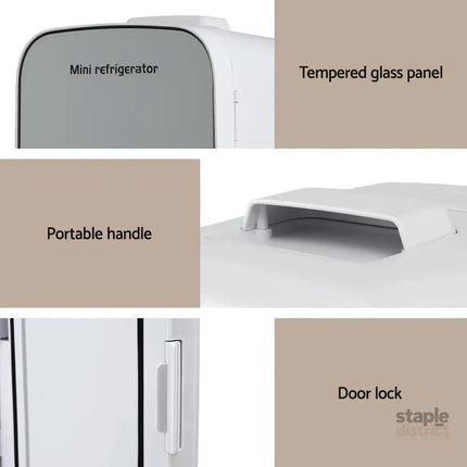 Glacio Mini Fridge Portable White Electric Cooler Warmer 12V 220V - Appliances > Fridges & Freezers > Fridges