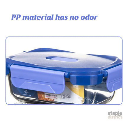Glass Food Storage Container 1040ml Lunch Bento Box with Lid for Kitchen Prep - Commercial > Packaging > Postage