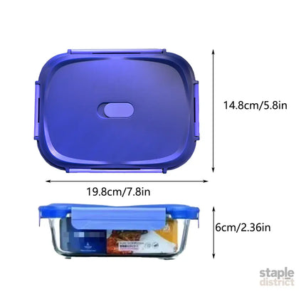 Glass Food Storage Container 1040ml Lunch Bento Box with Lid for Kitchen Prep - Commercial > Packaging > Postage