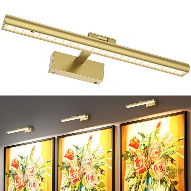 Wireless Picture Lights for Wall Battery Operated Wall Light for Painting Rechargeable CCT Rotatable Art Gallery Light