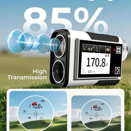Golf Rangefinder with Slope CIGMAN 1312 Yards Range Finder Golf 2.4-inch External Color Touchscreen Flag Lock Vibration