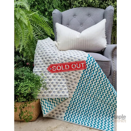 GOTS Certified Organic Cotton Reversible Baby Quilt (100x120cm) - Little Fish (Blue) - Baby & Kids > Kid’s Furniture >