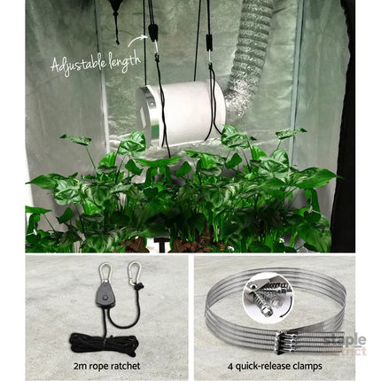 Green Fingers 4’’Ventilation Kit Fan Hydroponics Grow Tent Kit Carbon Filter Duct,Green Fingers 4’’Ventilation Kit Fan