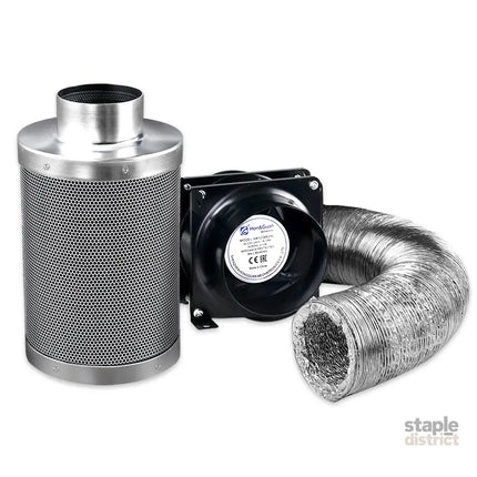 Green Fingers 4’’Ventilation Kit Fan Hydroponics Grow Tent Kit Carbon Filter Duct,Green Fingers 4’’Ventilation Kit Fan
