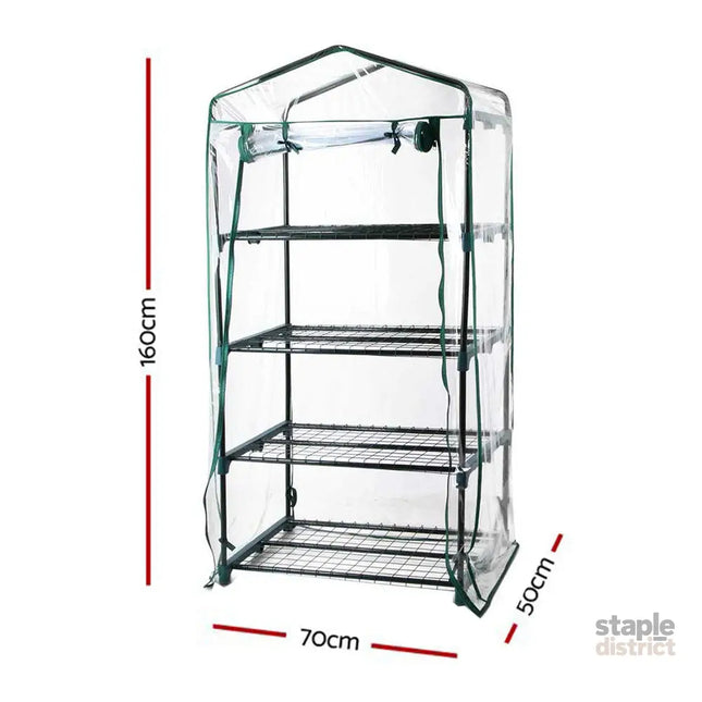 Green Fingers Greenhouse 4 Tiers Mini Green House Garden Bed Planter Box 1.6x0.7x0.5M - Home & Garden > Greenhouses >