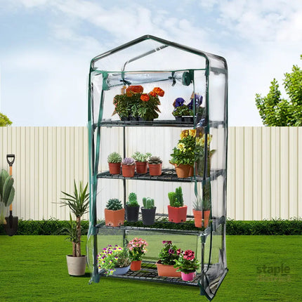 Green Fingers Greenhouse 4 Tiers Mini Green House Garden Bed Planter Box 1.6x0.7x0.5M - Home & Garden > Greenhouses >