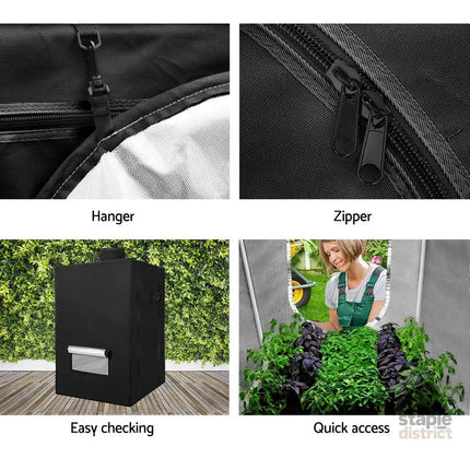 Green Fingers Grow Tent 60x60x90CM Hydroponics Kit Indoor Plant Room System - Home & Garden > Greenhouses > Greenhouses