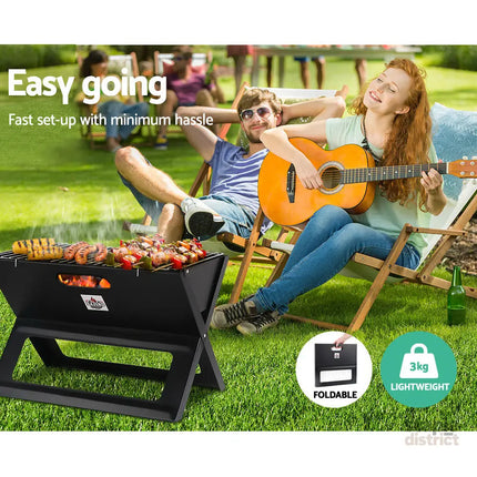 Grillz BBQ Grill Charcoal Smoker Foldable - Home & Garden > BBQ > BBQ Tools