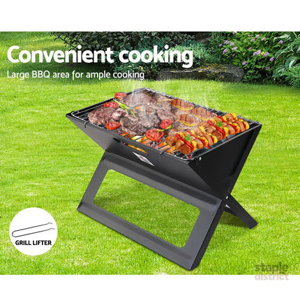 Grillz BBQ Grill Charcoal Smoker Foldable - Home & Garden > BBQ > BBQ Tools