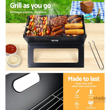 Grillz BBQ Grill Charcoal Smoker Foldable - Home & Garden > BBQ > BBQ Tools