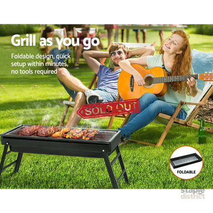Grillz BBQ Grill Charcoal Smoker Foldable - Home & Garden > BBQ > BBQ Tools