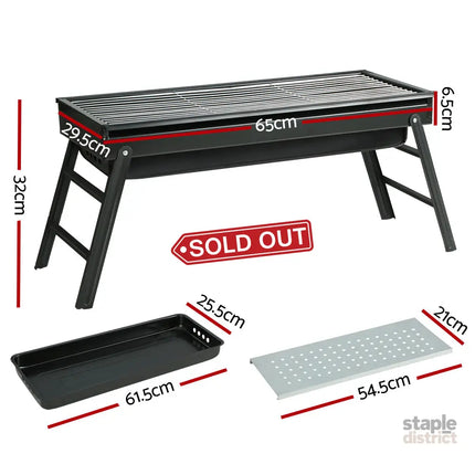 Grillz BBQ Grill Charcoal Smoker Foldable - Home & Garden > BBQ > BBQ Tools