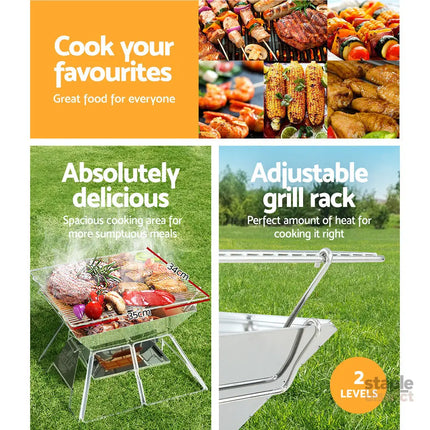 Grillz Fire Pit BBQ Grill with Carry Bag Portable - Home & Garden > BBQ > BBQ Tools
