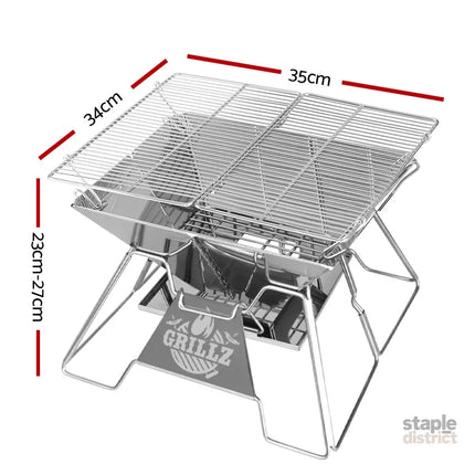 Grillz Fire Pit BBQ Grill with Carry Bag Portable - Home & Garden > BBQ > BBQ Tools
