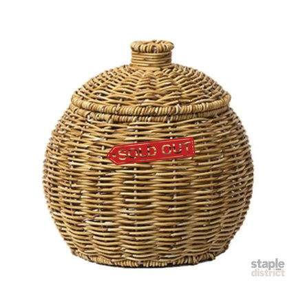 Hand Woven Storage Container with Lid Tabletop Basket Sundries Holder Organizer - Without Legs - Baby & Kids > Kid’s