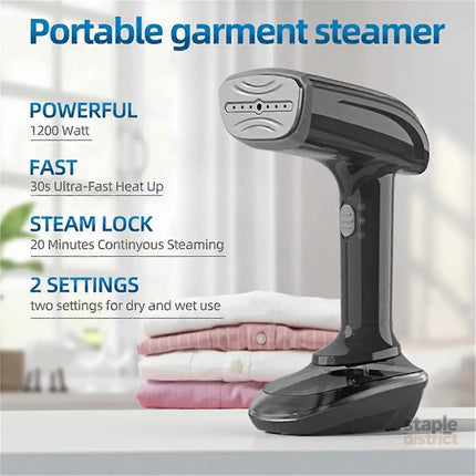 Handheld Fabric Steamer Portable Garment Steamer for Clothes - Appliances > Washers Dryers & Irons > Irons & Ironing