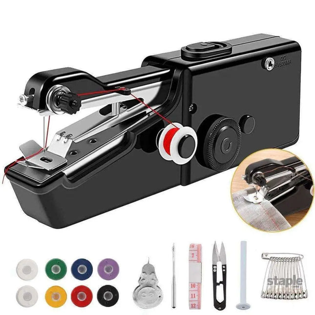 Handheld Sewing Machine Portable Convenience Black for On-the-Go Sewing Needs - Appliances > Washers Dryers & Irons >