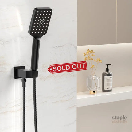 Handheld Shower Head Holder 3.1’’ High Pressure Black - Furniture > Bathroom > Shower Heads & Screens