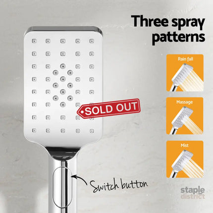 Handheld Shower Head Holder 3.1’’ High Pressure Silver - Furniture > Bathroom > Shower Heads & Screens
