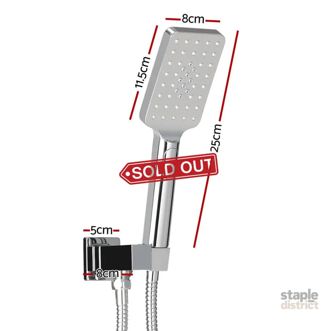 Handheld Shower Head Holder 3.1’’ High Pressure Silver - Furniture > Bathroom > Shower Heads & Screens